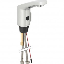 GEBERIT - Public Elektronická umývadlová batéria, so zmiešavačom a prepínačom, bez sieťového zdroja, pochrómovaná lesklá (116.455.21.1)