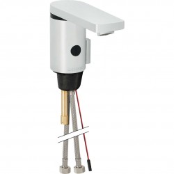 GEBERIT - Public Elektronická umývadlová batéria, so zmiešavačom a prepínačom, bez sieťového zdroja, pochrómovaná lesklá (116.456.21.1)