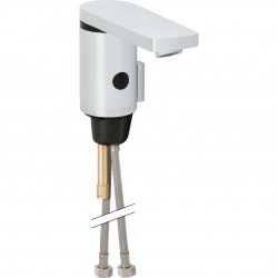 GEBERIT - Public Elektronická umývadlová batéria, so zmiešavačom a prepínačom, napájanie z batérie, pochrómovaná lesklá (116.256.21.1)