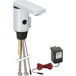 GEBERIT - Public Elektronická umývadlová batéria, so zmiešavačom a prepínačom, napájanie zo siete, pochrómovaná lesklá (116.156.21.1)