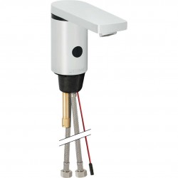 GEBERIT - Public Elektronická umývadlová batéria, so zmiešavačom, bez sieťového zdroja, pochrómovaná lesklá (116.446.21.1)