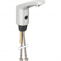 GEBERIT - Public Elektronická umývadlová batéria, so zmiešavačom, napájanie z batérie, pochrómovaná lesklá (116.245.21.1)