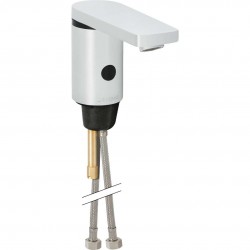 GEBERIT - Public Elektronická umývadlová batéria, so zmiešavačom, napájanie z batérie, pochrómovaná lesklá (116.246.21.1)