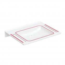 GEBERIT - Publica Umývadlo bezbariérové, s výrezmi, bez prepadu, bez otvoru na batériu, alpská biela (500.666.01.4)