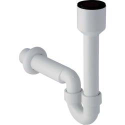 GEBERIT - Rúrková zápachová uzávierka na výlevku, vývod vodorovný, d 40 mm, alpská biela (152.607.11.1)