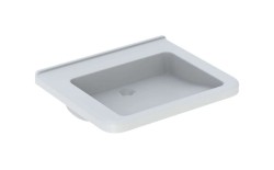 GEBERIT - Selnova Comfort Umývadlo Square, 65x55 cm, bezbariérové, bez otvoru na batériu, bez prepadu, biela (500.790.01.7)