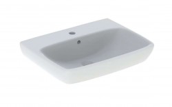 GEBERIT - Selnova Square Umývadlo 65x48 cm, s 1 otvorom na batériu, s prepadom, biela (500.299.01.5)