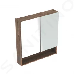 GEBERIT - Selnova Square Zrkadlová skrinka 850x588x175 mm, 2 dvierka, orech hickory (501.266.00.1)