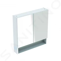 GEBERIT - Selnova Square Zrkadlová skrinka 850x788x175 mm, 2 dvierka, lesklá biela (501.268.00.1)