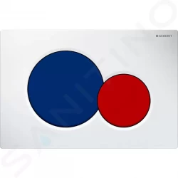 GEBERIT - Sigma01 Ovládacie tlačidlo splachovania, biela/modrá/červená (115.770.LB.5)