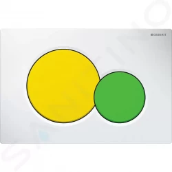 GEBERIT - Sigma01 Ovládacie tlačidlo splachovania, biela/žltá/zelená (115.770.LA.5)