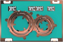 GEBERIT - Sigma21 Ovládacie tlačidlo na 2 množstvá splachovania, červené zlato/bez výplne (115.650.00.1)