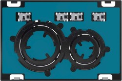 GEBERIT - Sigma21 Ovládacie tlačidlo na 2 množstvá splachovania, čierny chróm/bez výplne (115.651.00.1)