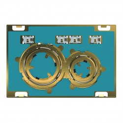 GEBERIT - Sigma21 Ovládacie tlačidlo na 2 množstvá splachovania, mosadz/bez výplne (115.652.00.1)