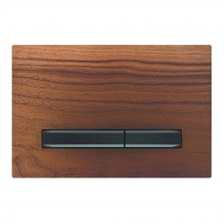 GEBERIT - Sigma50 Ovládacie tlačidlo na 2 množstvá splachovania, orech americký/čierny chróm (115.671.JX.2)