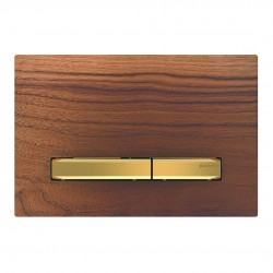 GEBERIT - Sigma50 Ovládacie tlačidlo na 2 množstvá splachovania, orech americký/mosadz (115.672.JX.2)