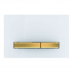 GEBERIT - Sigma50 Ovládacie tlačidlo splachovania, biela/mosadz (115.672.11.2)