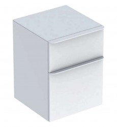 GEBERIT - Smyle Square Bočný skrinka, 2 zásuvky, lesklá biela (500.357.00.1)