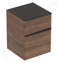 GEBERIT - Smyle Square Bočný skrinka, 2 zásuvky, orech hickory (500.357.JR.1)