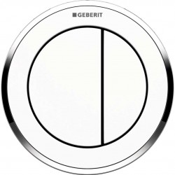 GEBERIT - Splachovací systémy Oddialené ovládanie typ 10, pneumatické, pre 2 množstvá splachovania, alpská biela/lesklý chróm (116.057.KJ.1)