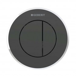 GEBERIT - Splachovací systémy Oddialené ovládanie typ 10, pneumatické, pre 2 množstvá splachovania, čierna/lesklý chróm (116.055.KM.1)