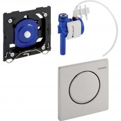 GEBERIT - Splachovací systémy Ovládanie splachovania pisoárov, s pneumatickým ovládaním, tlačidlo Mambo, kefované nerezové (116.013.FW.1)