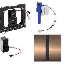 GEBERIT - Splachovací systémy Splachovanie pisoárov s elektronickým ovládaním, napájanie zo siete, krycia doska typ 50, červenozlatá (116.026.QB.1)