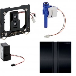 GEBERIT - Splachovací systémy Splachovanie pisoárov s elektronickým ovládaním, napájanie zo siete, krycia doska typ 50, čierny chróm (116.026.QD.1)