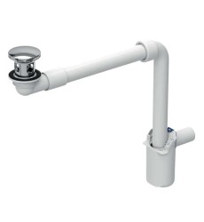 GEBERIT - Úsporný sifón na umývadlá s prepadom, ClickClack, chróm (152.075.21.1)