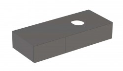 GEBERIT - VariForm Umývadlová skrinka, 120x51x24 cm, 2 zásuvky a zápachová uzávierka, lávová (501.172.00.1)