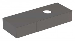 GEBERIT - VariForm Umývadlová skrinka, 135x51x24 cm, 2 zásuvky a zápachový uzáver, lávová (501.178.00.1)