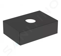 GEBERIT - VariForm Umývadlová skrinka, 750x510x235 mm, 1 zásuvka a zápachová uzávierka, lávová (501.160.00.1)