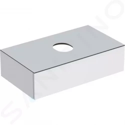 GEBERIT - VariForm Umývadlová skrinka, 900x510x235 mm, 1 zásuvka a zápachová uzávierka, lesklá biela/matná biela (501.165.00.1)