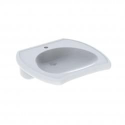 GEBERIT - Vitalis Umývadlo bezbariérové, otvor na batériu, bez prepadu, biela (501.540.01.1)