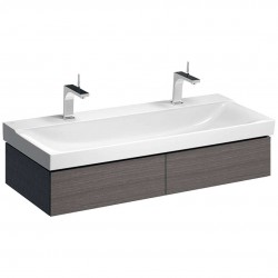 GEBERIT - Xeno 2 Skrinka pod umývadlo 120 cm, s LED svietidlom, 2 zásuvky, sivá (500.517.43.1)