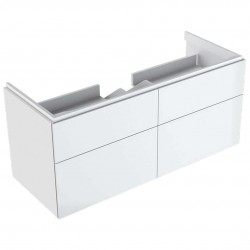 GEBERIT - Xeno 2 Skrinka pod umývadlo 120 cm s LED svietidlom, 4 zásuvky, lesklá biela (500.518.01.1)