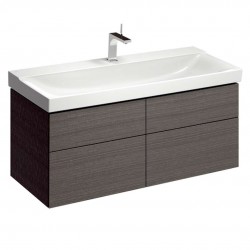 GEBERIT - Xeno 2 Skrinka pod umývadlo 120 cm s LED svietidlom, 4 zásuvky, sivá (500.518.43.1)