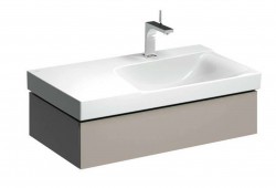 GEBERIT - Xeno 2 Skrinka pod umývadlo 90 cm, s odkladacou plochou, zásuvka s LED svietidlom, sivobéžová (500.514.00.1)