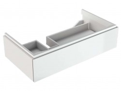 GEBERIT - Xeno 2 Skrinka pod umývadlo 90 cm, zásuvka s LED svietidlom, lesklá biela (500.508.01.1)