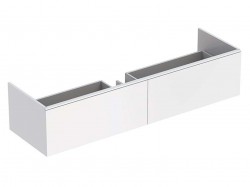 GEBERIT - Xeno 2 Skrinka pod umývadlo Varicor 140 cm s LED svietidlom, 2 zásuvky, matná biela (500.347.00.1)