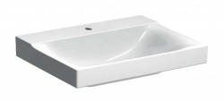 GEBERIT - Xeno 2 Umývadlo 60x48 cm, otvor na batériu, bez prepadu, s KeraTect, biela (500.530.01.1)