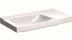 GEBERIT - Xeno 2 Umývadlo 90x48 cm, bez otvoru na batériu, bez prepadu, s odkladacou plochou vpravo, s KeraTect, biela (500.534.01.1)