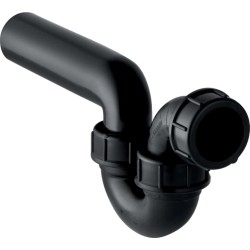 GEBERIT - Zápachová uzávierka na drez, so zvieracím skrutkovaním, prívod/vývod vodorovný, d 50 mm, d1 50 mm (152.040.16.1)