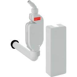 GEBERIT - Zápachová uzávierka na omietku, s krytom, d 40 mm, alpská biela (152.768.11.1)