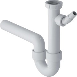 GEBERIT - Zápachová uzávierka pre drez, s uhlovou hadicovou objímkou, vývod vodorovný, d 50 mm (152.711.11.1)