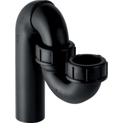 GEBERIT - Zápachová uzávierka pre drez, so zvieracím skrutkovaním, prívod/vývod zvislý, d 56 mm, d1 56 mm (152.042.16.1)