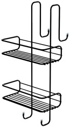 Gedy - CHROM LINE závesná sprchová polička 240x490x220, čierná mat (248514)