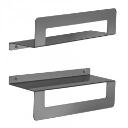 Gedy - CLEO polica s držiakem uterákov 300, gun metal (2019813)