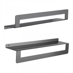 Gedy - CLEO polica s držiakem uterákov 500, gun metal (2019815)