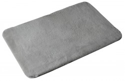 Gedy - FUZZY kúpeľňová predložka, 50x80cm, 100% polyester, protišmyk, šedá (96FY508008)